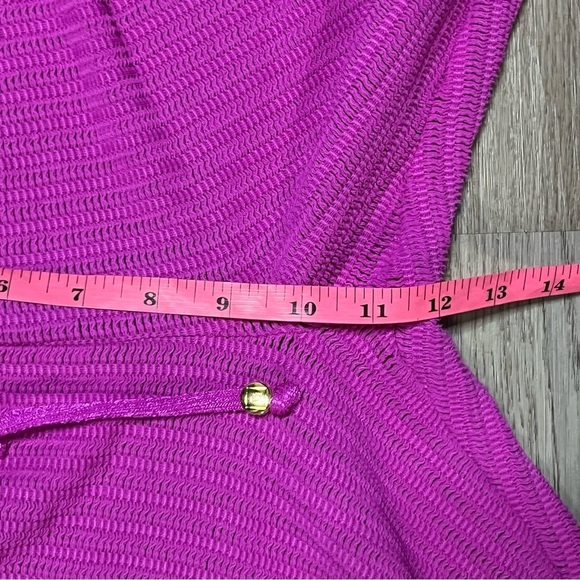 Mauve Womens Flare Wide Leg Beach Pants Knit Elastic Waist “L” on Aglet Size S/M - Picture 6 of 6